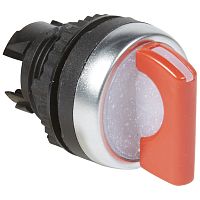 Переключатель - Osmoz - для комплектации - с подсветкой - 3 положения с возвратом в центрs - 45° - красный | код 024054 |  Legrand